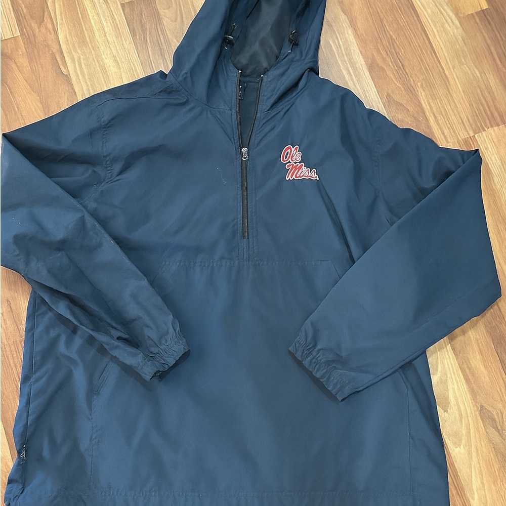 Ole Miss Charles River Apparel Black Label pullover jacket